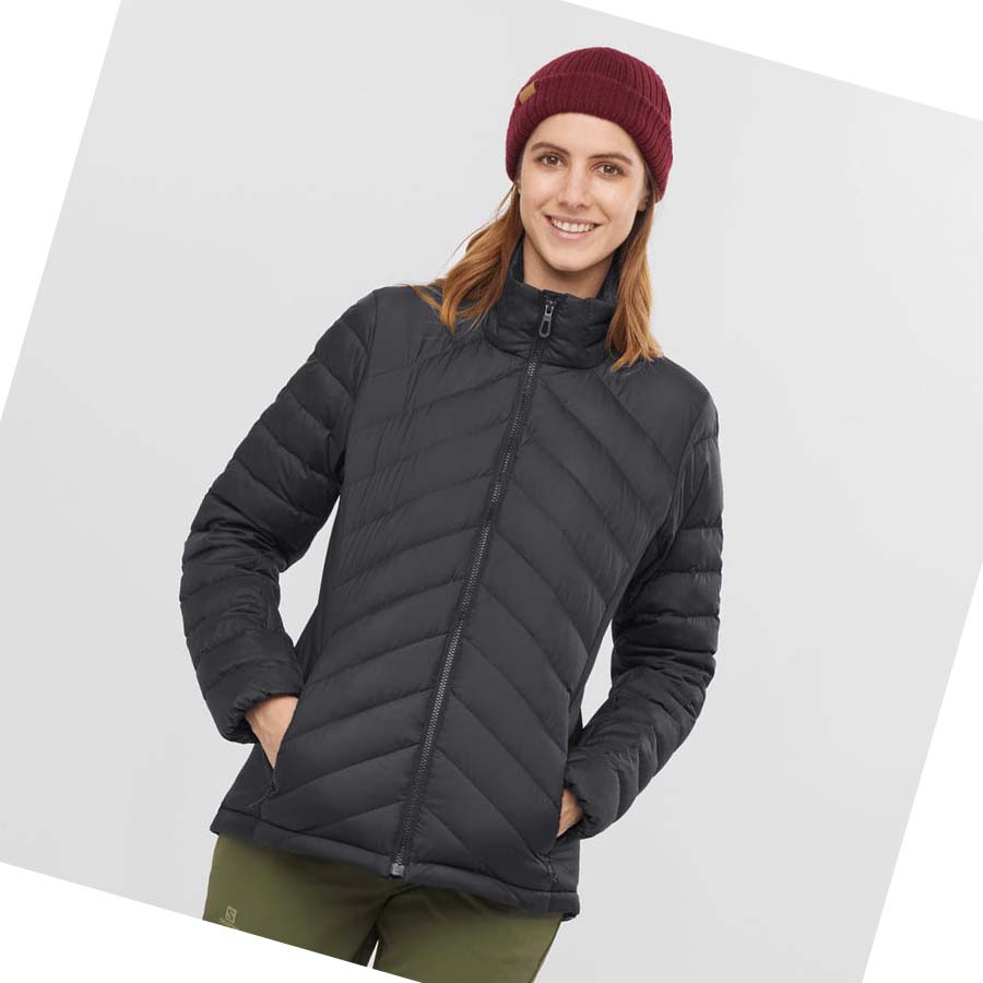 Salomon ESSENTIAL XWARM DOWN INSULATED Kabát Női Fekete | HU 3174QMA